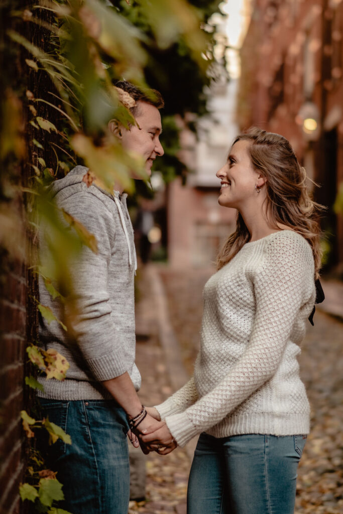 Séance photo couple à l'automne