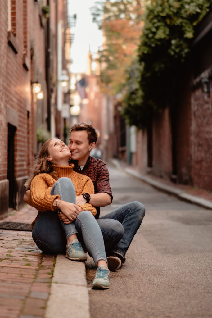 Séance photo couple à l'automne