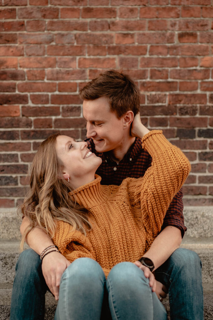 Séance photo couple à l'automne