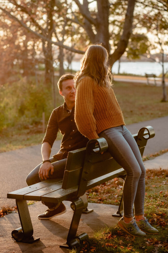 Séance photo couple à l'automne