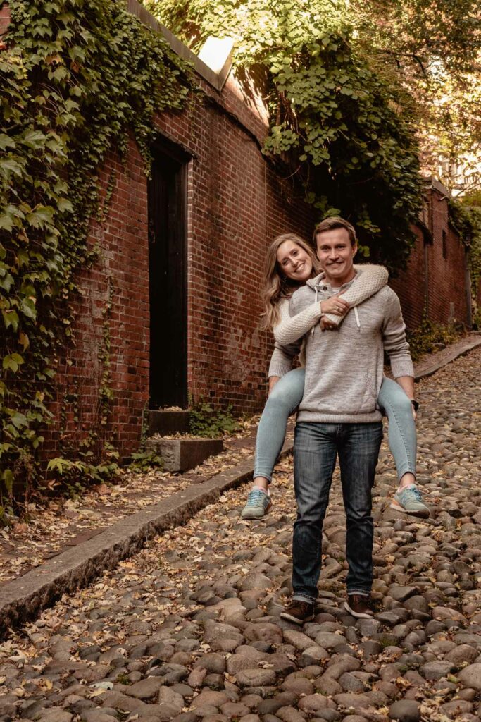 Séance photo couple à l'automne