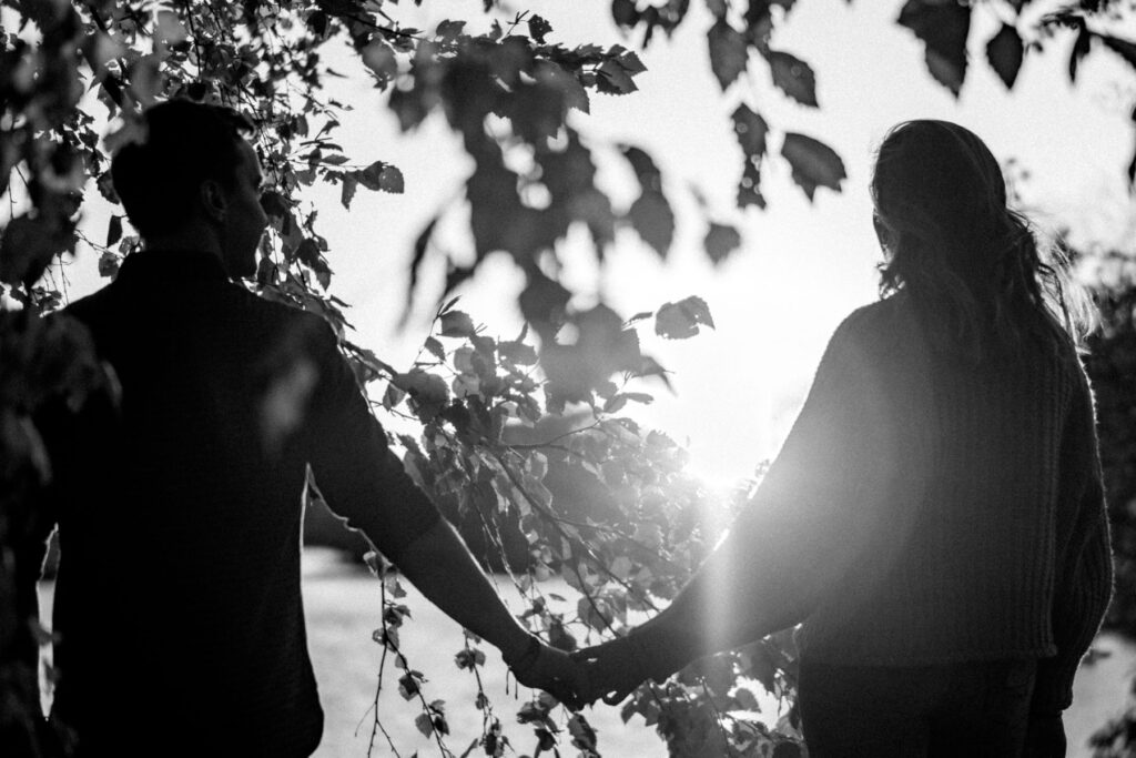 Séance photo couple à l'automne
