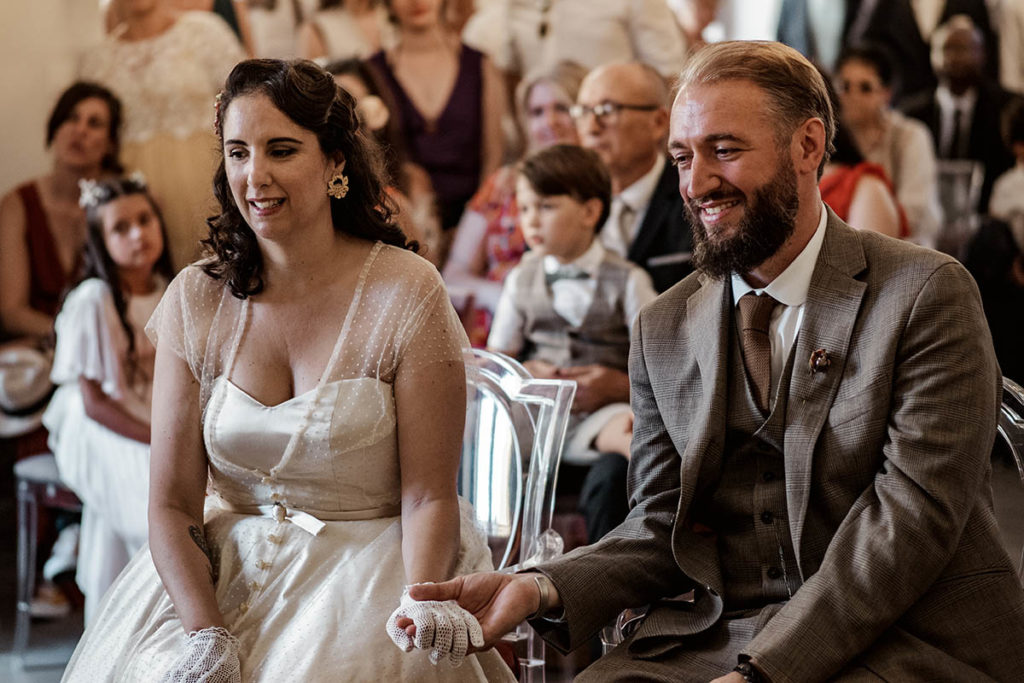 Cérémonie civile à la mairie de Coursan.