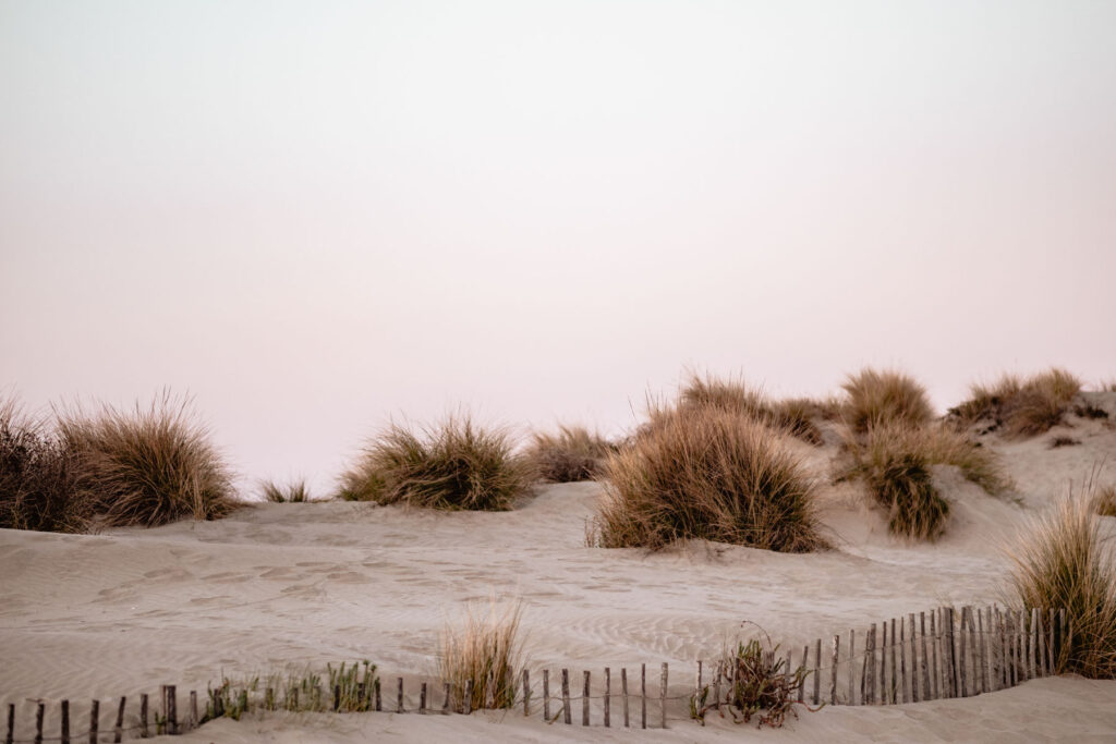Photographe shooting couple à la plage à Montpellier.