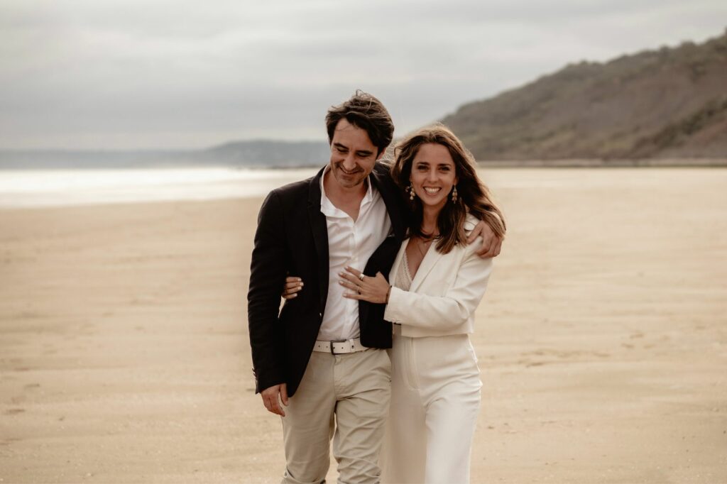 mariage séance couple à la plage
