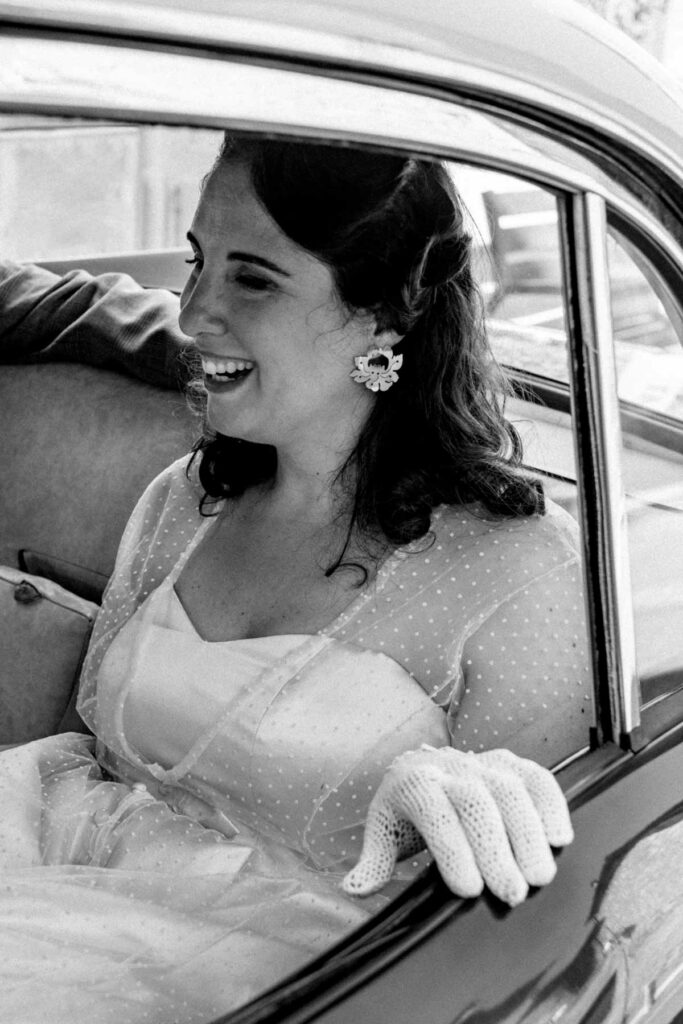 Photographe mariage style retro vintage.