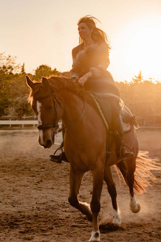 Séance photographe portrait avec cheval