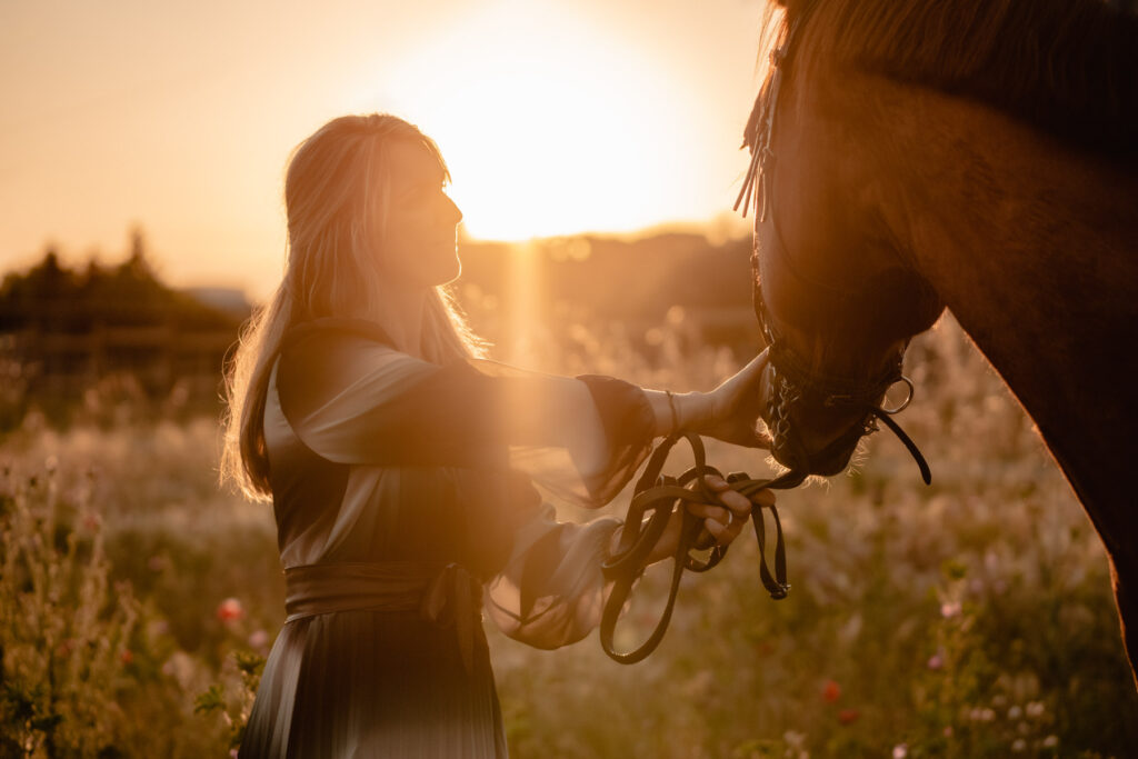Séance photographe portrait avec cheval