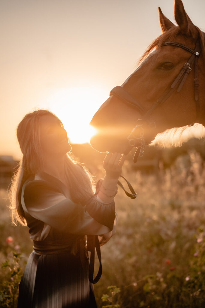 Séance photographe portrait avec cheval
