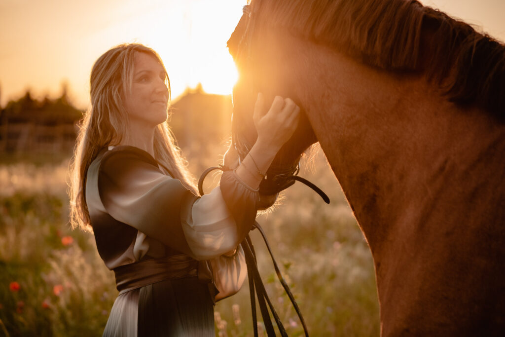 Séance photographe portrait avec cheval