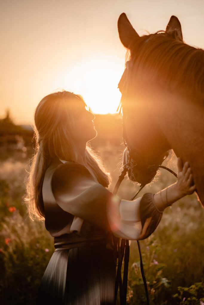 Séance photographe portrait avec cheval