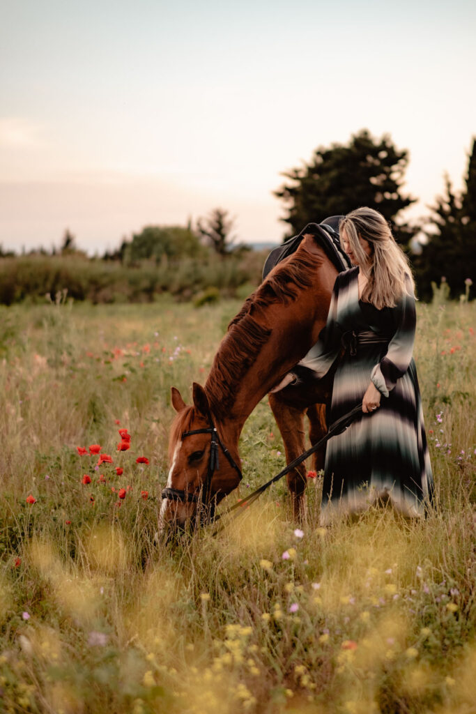 Séance photographe portrait avec cheval