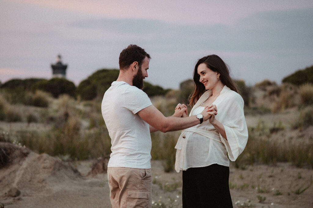 séance grossesse à la plage
